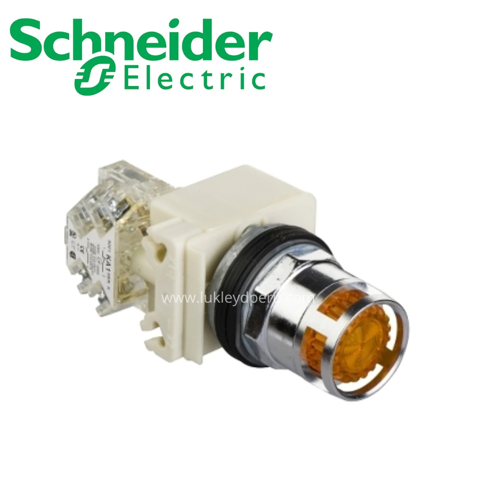 Pulsador luminoso amarillo 30mm c/LED 120V NA+NC NEMA SCHNEIDER ELECTRIC