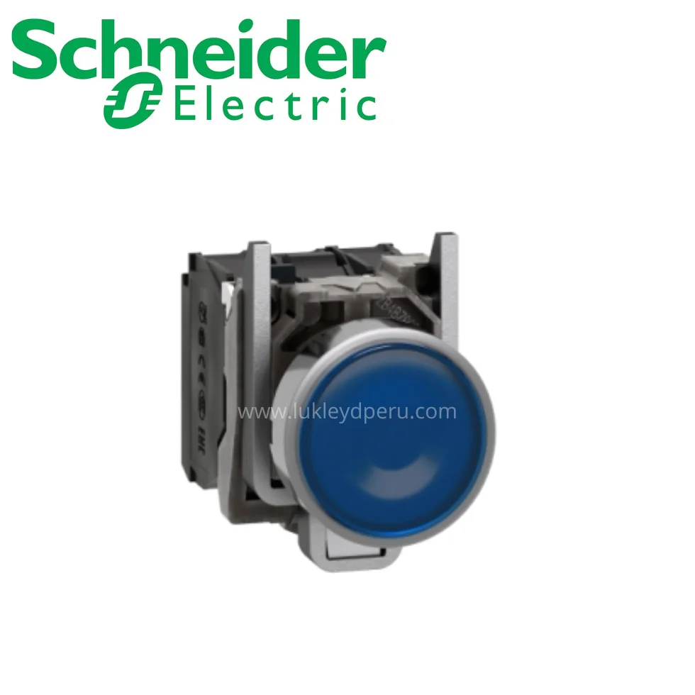 Pulsador luminoso rasante azul 22mm 24VAC/DC NA+NC SCHNEIDER ELECTRIC