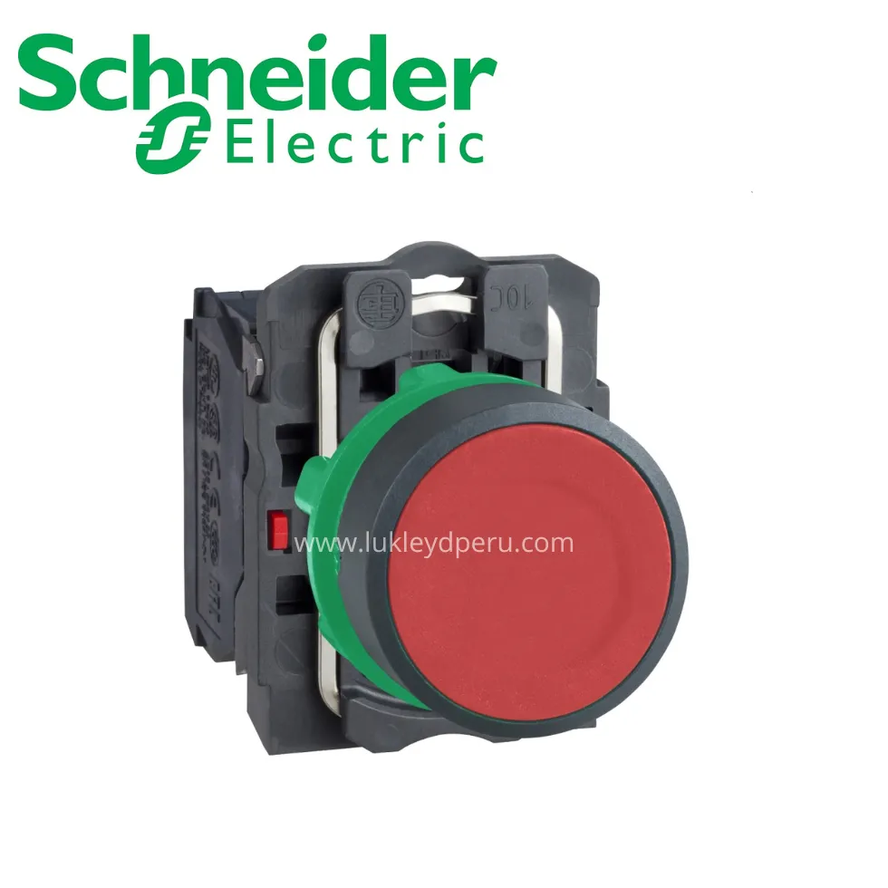 Pulsador no luminoso rasante rojo 22mm 1NC IP66