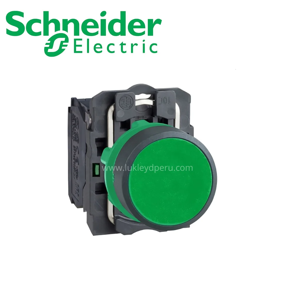 Pulsador no luminoso rasante verde 22mm 1NA IP66 SCHNEIDER ELECTRIC