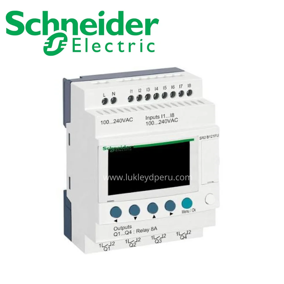 Rele inteligente 8 entradas 4 salidas 100-240VAC con reloj SCHNEIDER ELECTRIC