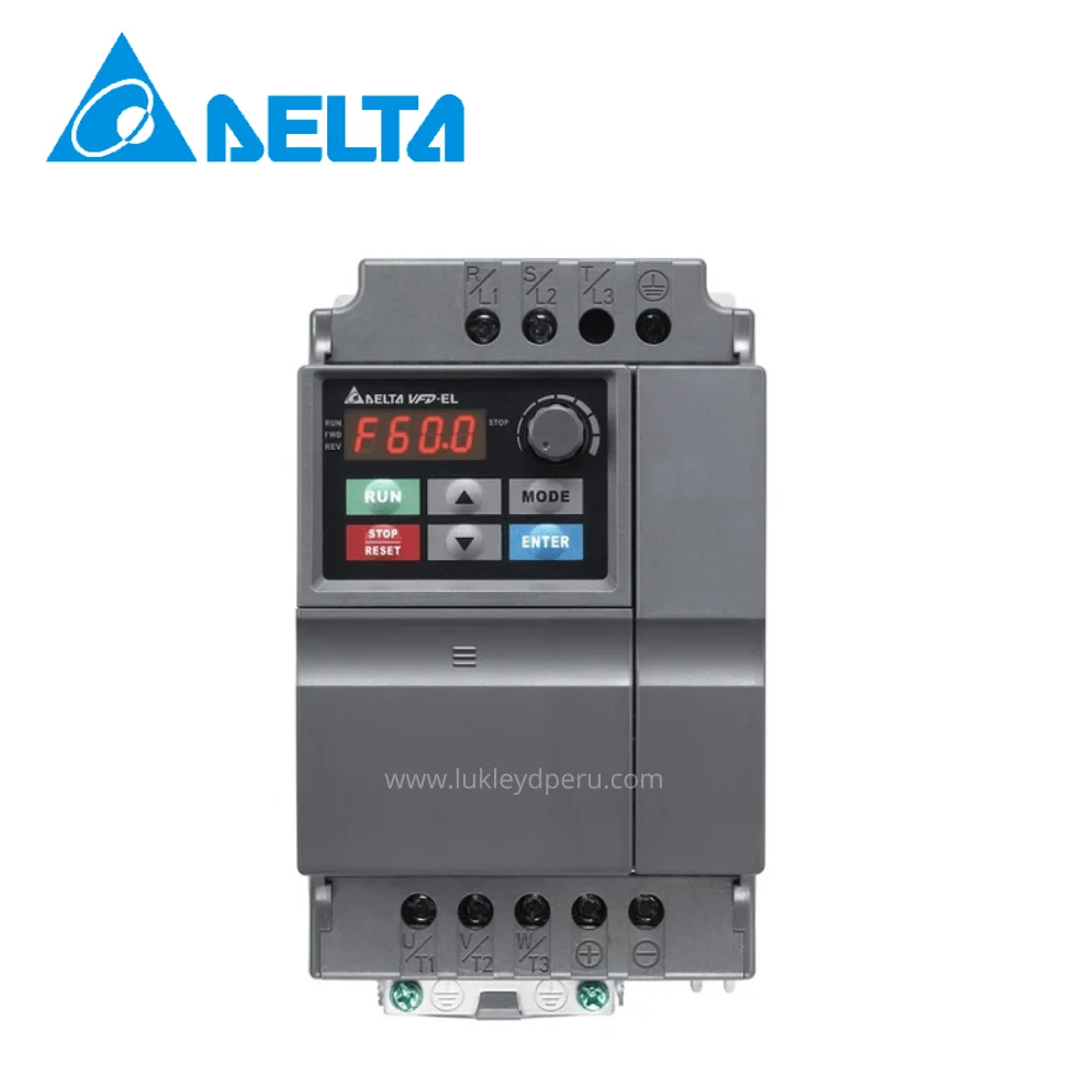 VARIADOR DE VELOCIDAD EL-W 1.5KW-2HP 7.5A, 200-240VAC MONOFASICO DELTA