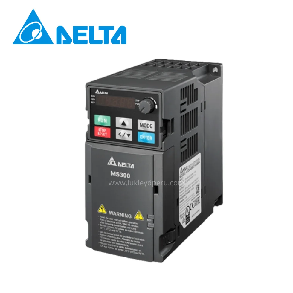 VARIADOR DE VELOCIDAD MS300 0.37KW-0.5HP, 2.8A, 200-240VAC MONOFÁSICO DELTA
