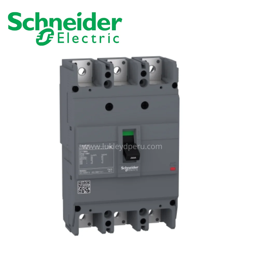 Interruptor termomagnético fijo 3x200A 25/18/10kA 240/380/440V EZC250 SCHNEIDER ELECTRIC