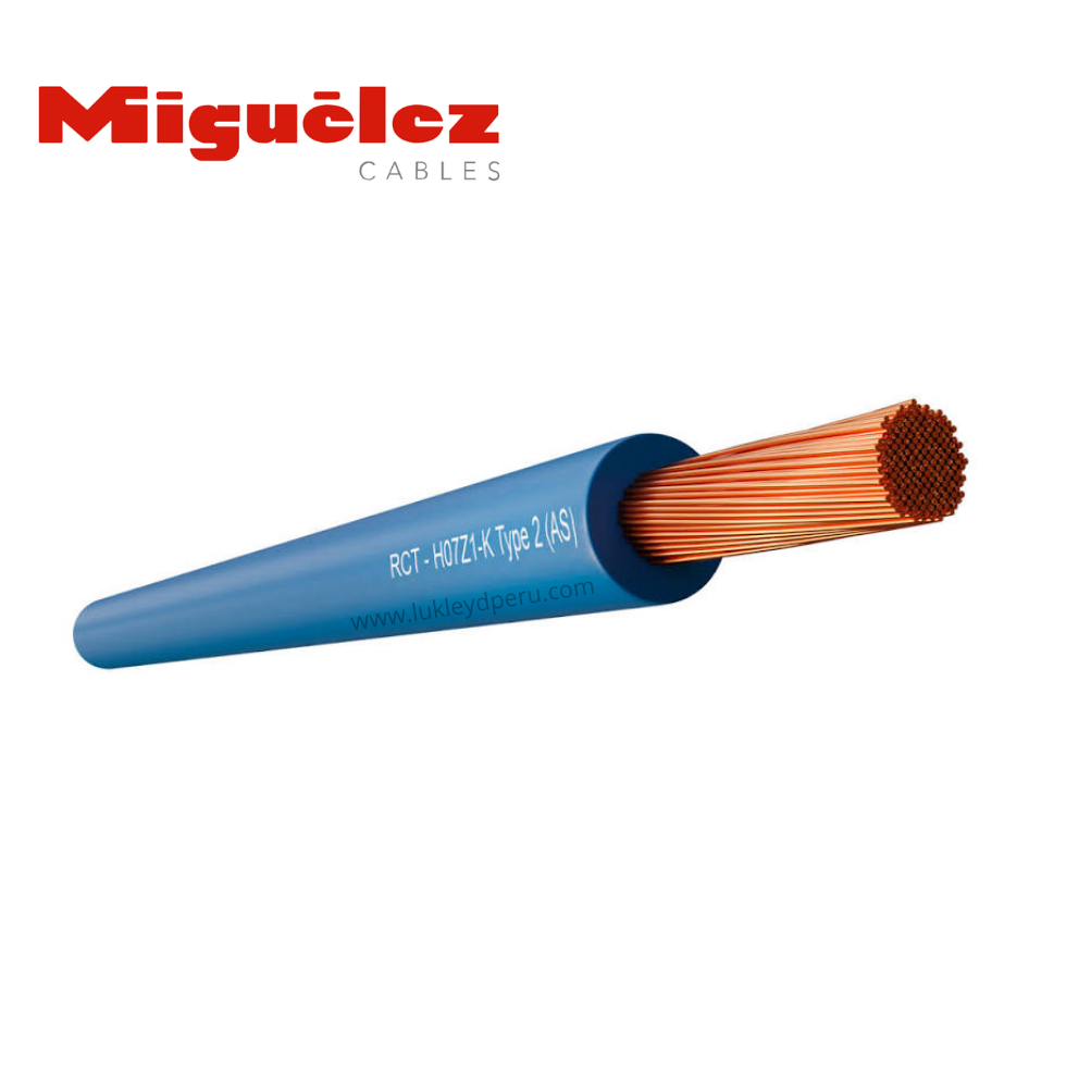CABLE H07Z1-K MIGUELEZ 1x1.5mm2 450/750V LIBRE HALÓGENO AZUL AFIRENAS