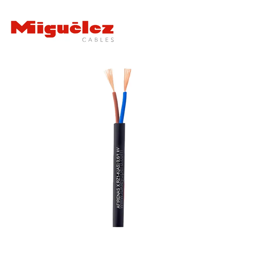 CABLE RZ1-K 2X1.5MM2 0.6/1KV LIBRE HALÓGENO NEGRO AFIRENAS - MIGUELEZ