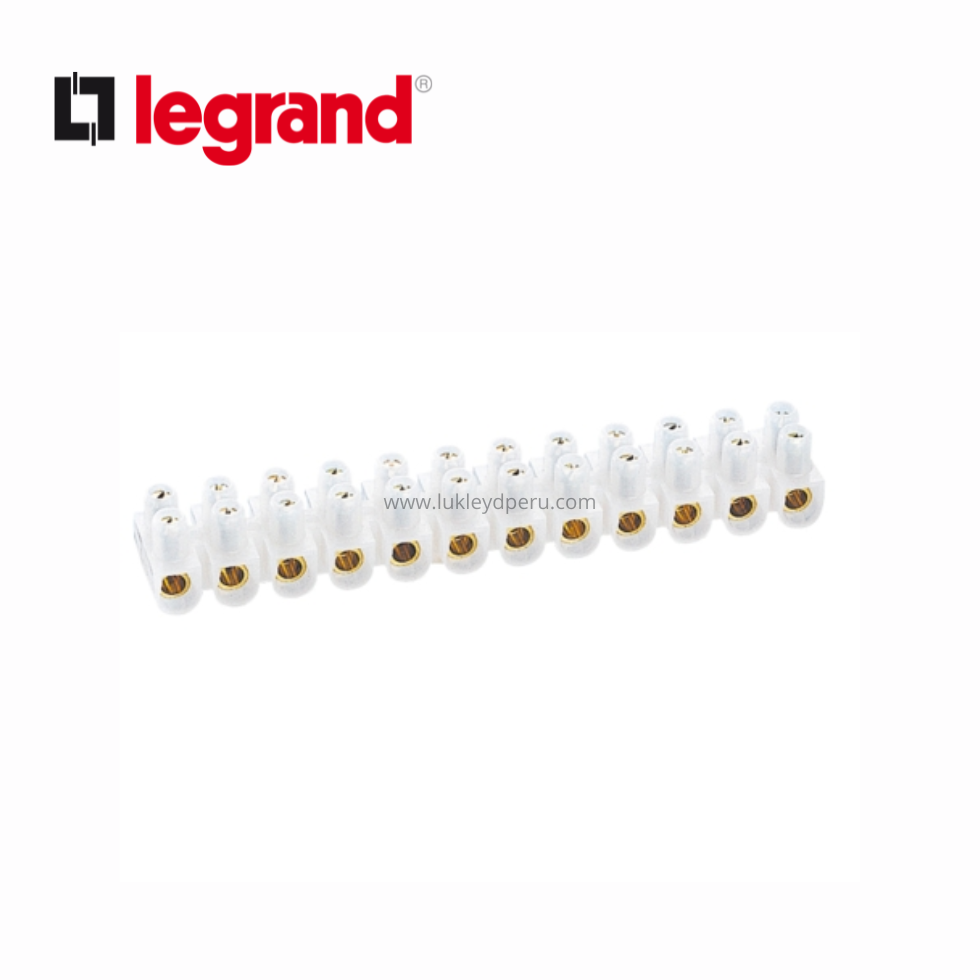 Bornera de regleta 10mm2 12 bornes Nylbloc blanco