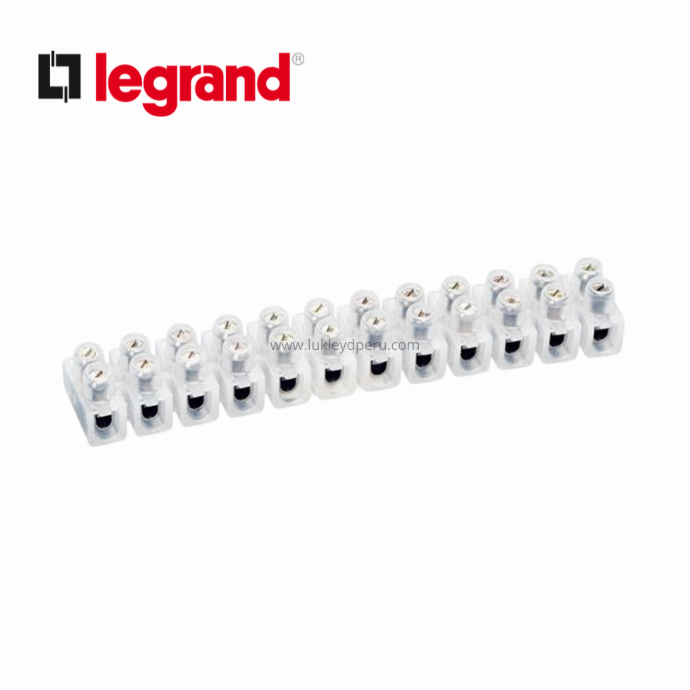 Bornera de regleta 2.5mm2 12 bornes Nylbloc blanco