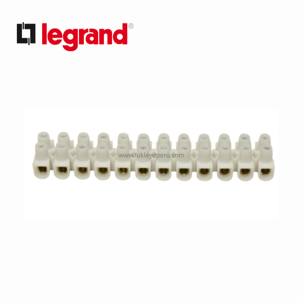Bornera de regleta 6mm2 12 bornes Nylbloc blanco