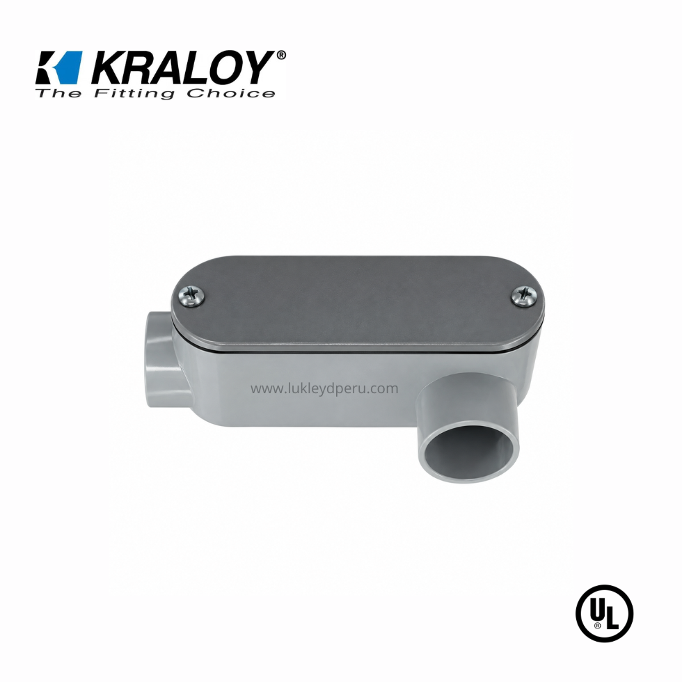 CAJA CONDULET PVC 4´´ TIPO LL SCH40/80 UL651 KRALOY