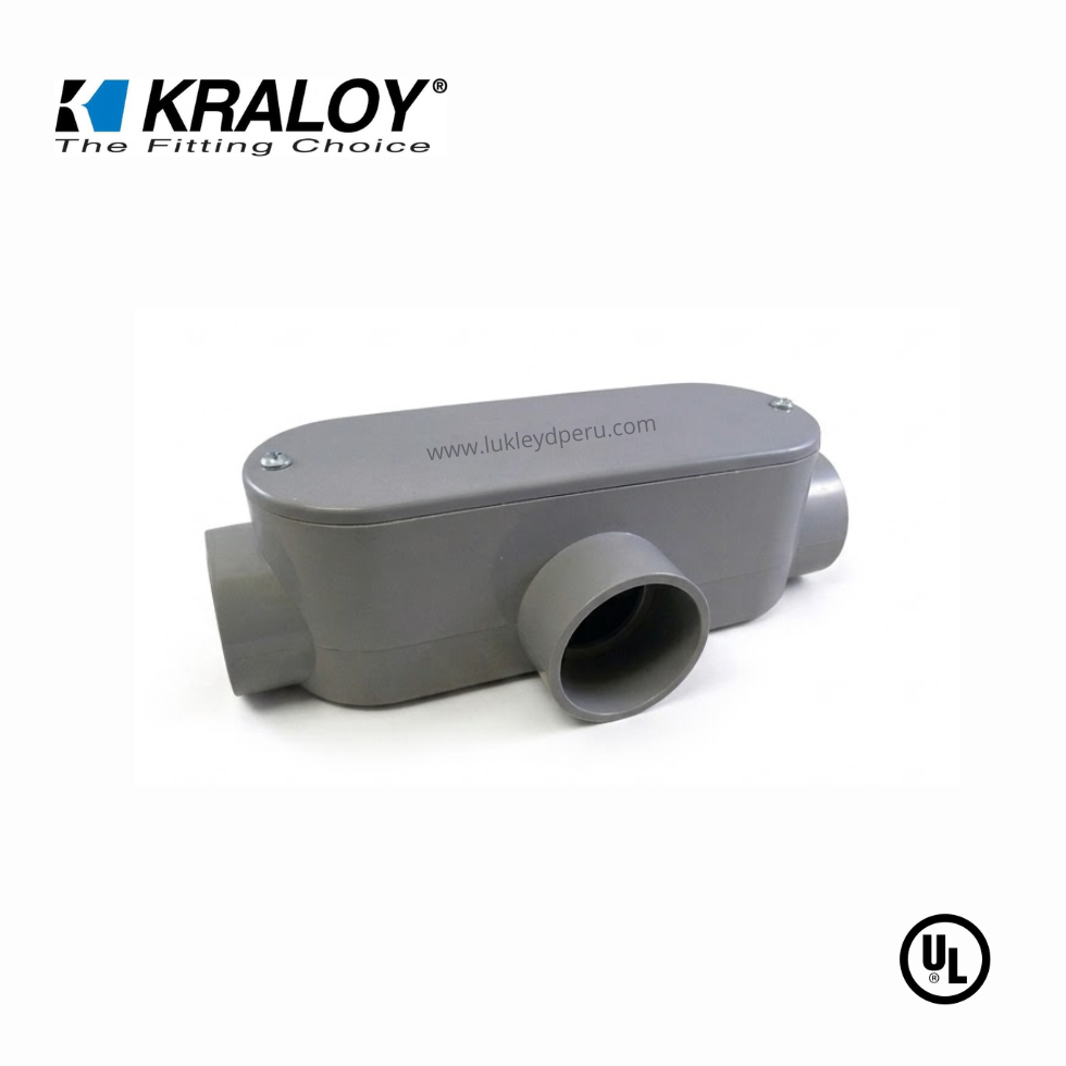 CAJA CONDULET PVC 4´´ TIPO T SCH40/80 UL651 KRALOY