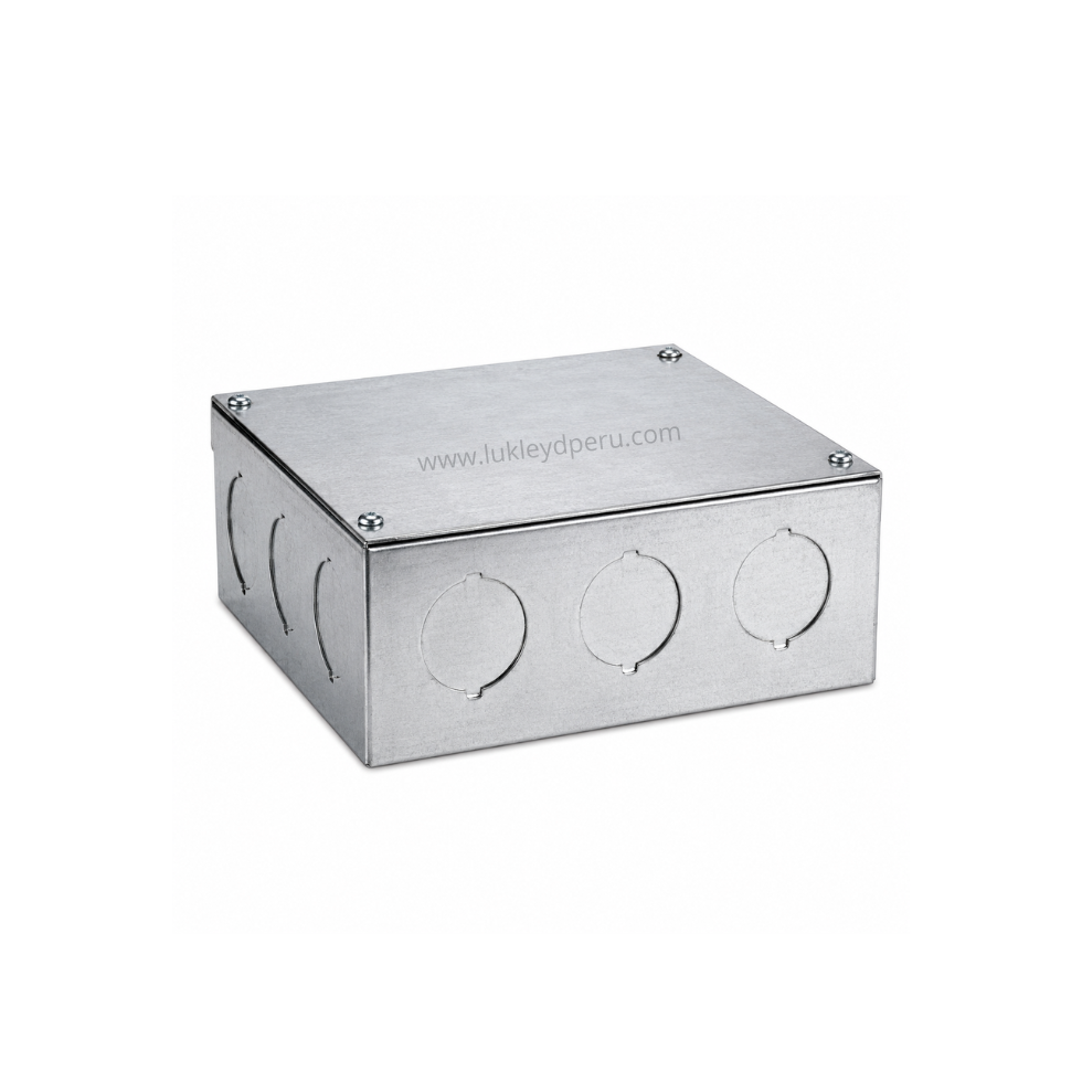 CAJA DE PASE METÁLICA 12 X 12 X 4 ( 300 X 300 X 100 mm)