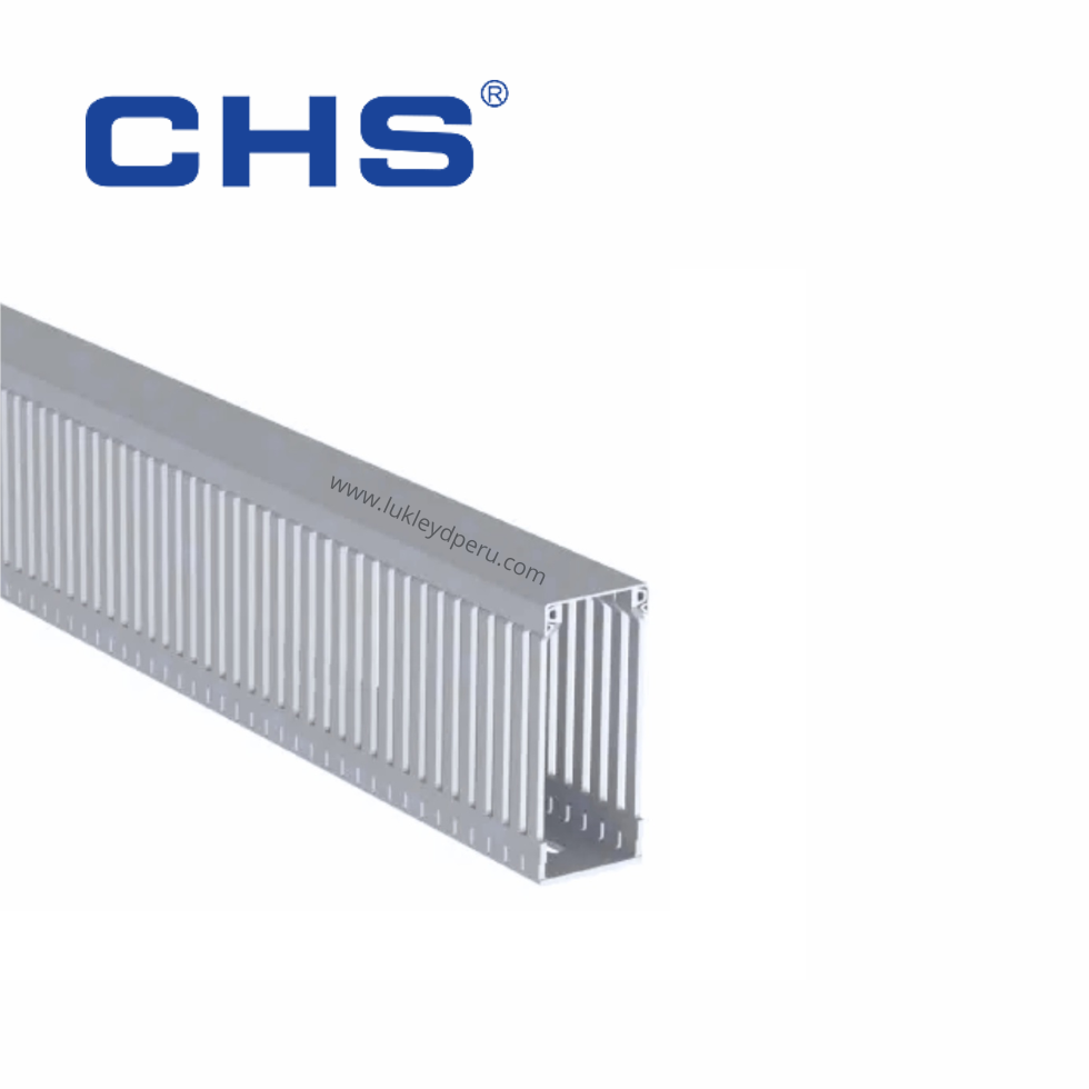 Canaleta Ranurada 130x100x2000mm Color Gris - CHS