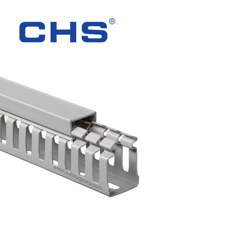 Canaleta Ranurada 30x25x2000mm Color Gris - CHS