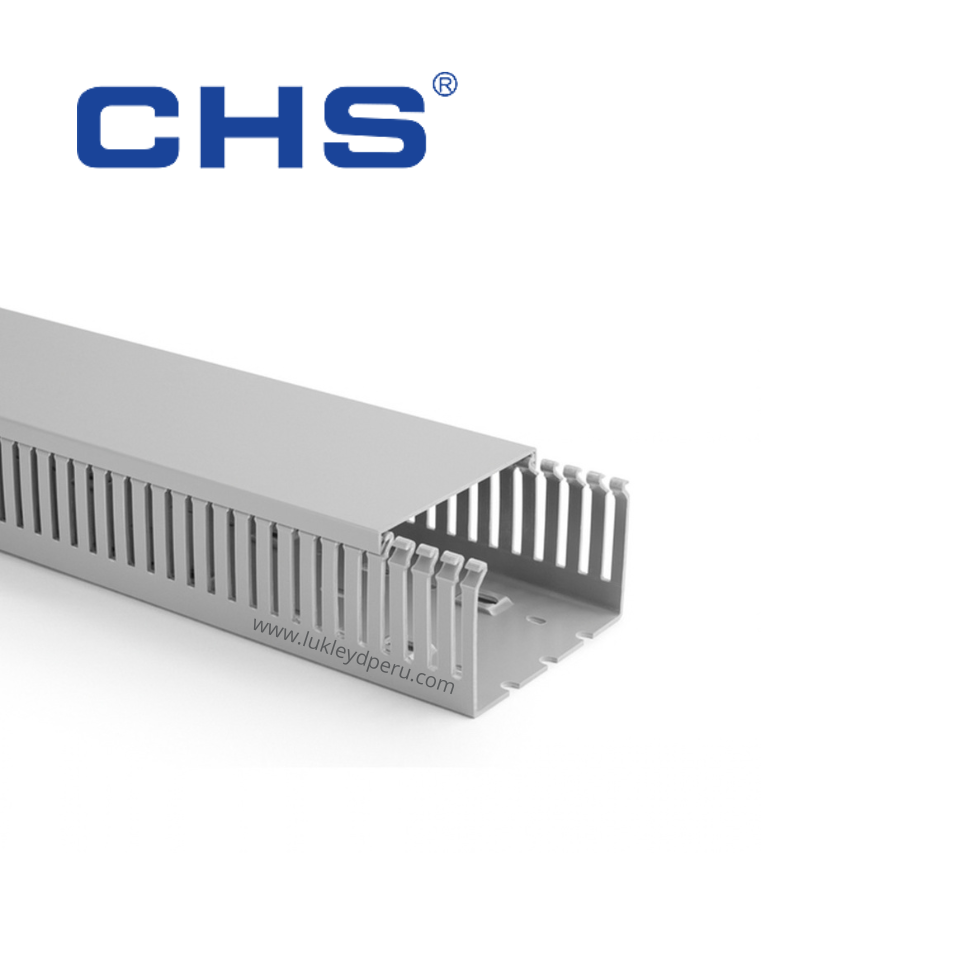 Canaleta Ranurada 80x100x2000mm Color Gris - CHS