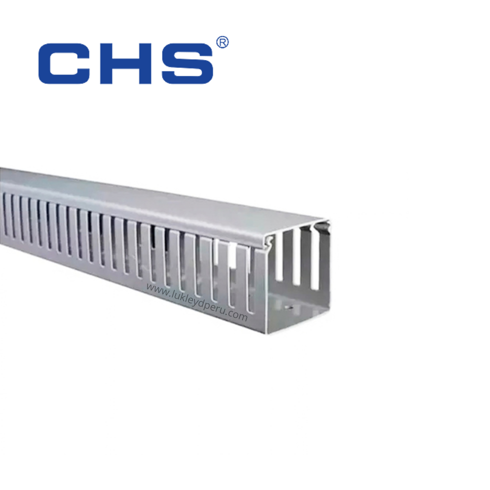 Canaleta Ranurada 60x60x2000mm Color Gris - CHS
