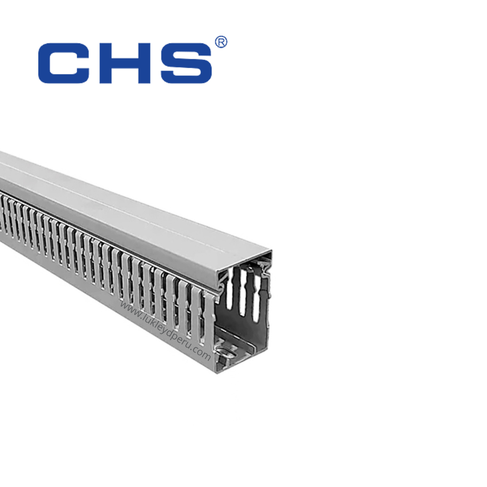 Canaleta Ranurada 80x40x2000mm Color Gris - CHS